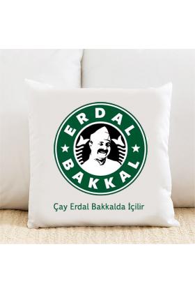 Çay Erdal Bakkalda İçilir Kişiye Özel Yastık Kılıfı Pi240