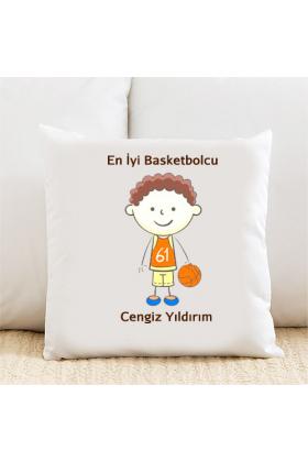 En İyi Basketbolcu Kişiye Özel Yastık Kılıfı Pi72