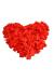 Kırmızı 500 Gül Yaprağı 4 Adet Kalp Mum
