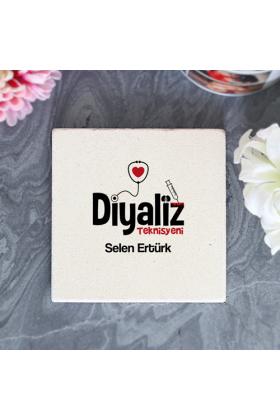 Kişiye Özel Diyaliz Teknisyeni Taş Bardak Altlığı