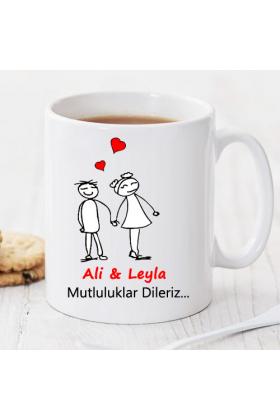 Mutluluklar Dileriz Kişiye Özel Kupa Pi78