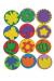 12 li Sünger Baskısı Renkli Desenli Patates Boya Baskı Setleri