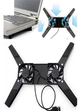 2 Fanlı Notebook Soğutucu Portatif Katlanabilir Laptop Soğutucu Fan Usbli Stand Bilgisayar Fanı