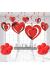 3 Boyutlu Spiralli Kırmızı Renk Kalp Şekilli Tavan Asma Süsü 12 Adet
