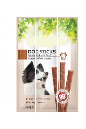 3Lü Köpek Ödül Çubuğu - Dana Etli Köpek Stick Ödülü ( 3x11g )