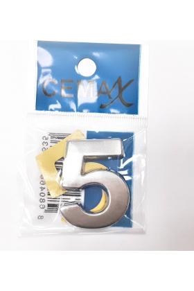 4 Cm Plastik Krom Kaplama Kapı Numarası - 5