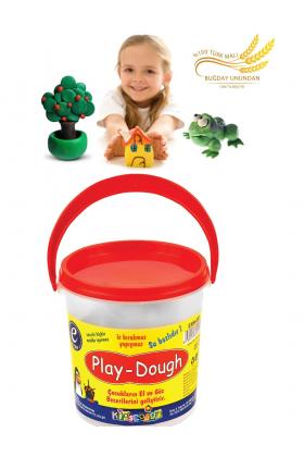 6 Renkli Buğday Unu Oyun Hamuru Kova - Play Dough