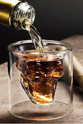 300 ml Kuru Kafa Cam Bardak -Likör Shot - İçecek  Bardağı -Crystal Head