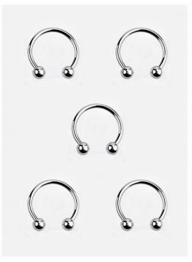 8 MM 5 li Set Septum Smiley Piercing (316 L Çeliktir)