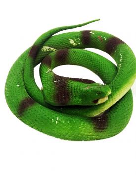Açık Yeşil Renk Yassı Kafa Yumuşak Gerçekçi Kobra Yılan 95 cm