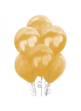 Altın Renk Metalik Balon Gold Renk Sedefli Balon 100 Adet