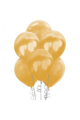 Altın Renk Metalik Balon Gold Renk Sedefli Balon 100 Adet