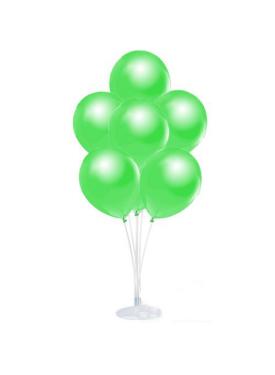 Balon Standı ve 10 Adet Sedefli Metalik Fıstık Yeşili Balon Seti
