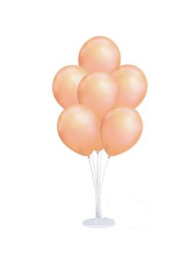 Balon Standı ve 10 Adet Sedefli Metalik Rose Gold Balon Seti