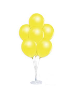 Balon Standı ve 10 Adet Sedefli Metalik Sarı Balon Seti