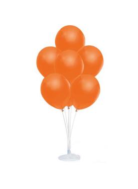 Balon Standı ve 10 Adet Sedefli Metalik Turuncu Balon Seti