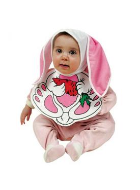 Bebek Boy Tavşan Şapkası ve Önlük Seti