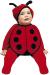 Bebek Boy Uğur Böceği Kostüm Şapkası ve Önlük Seti