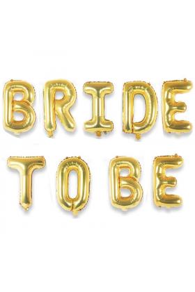 Bekarlığa Veda Partisi Bride To Be Folyo Balon Altın Renk 35 cm
