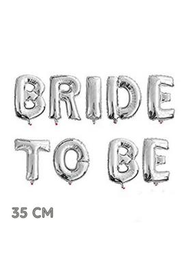 Bekarlığa Veda Partisi Bride To Be Folyo Balon Gümüş Renk 35 cm