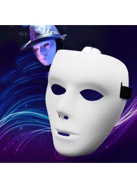 Beyaz Renk Hip Hop Anonim Jabbawockeez Maskesi 18X15 cm