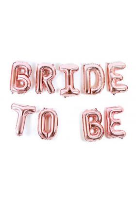 Bride To Be Yazılı Folyo Balon Rose Gold Renk 35 cm