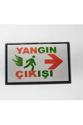 Büyük Boy Yangın Çıkışı Yönlendirme Tabelası 13 x 8 cm