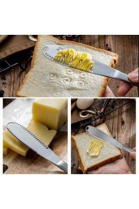 Delikli Tereyağı Bıçağı - Paslanmaz Kaşar Peynir-Çikolata Sürme Bıçağı