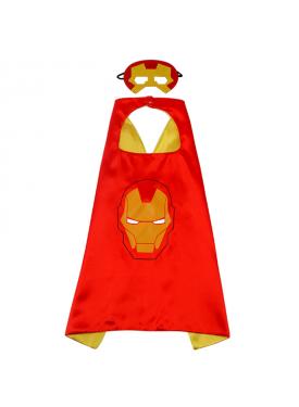 Demir Adam İron Man Avengers Pelerin + Maske Kostüm Seti 70x70 cm