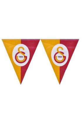 Galatasaray Temalı Üçgen Bayrak Flama Süsleme 3.2 Metre
