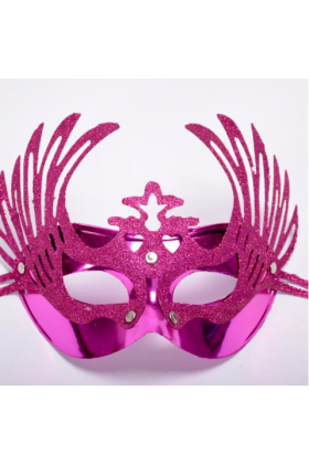 Geyik Model Fuşya Renk Venedik Yılbaşı Parti Maskesi