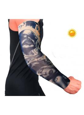 Giyilebilir Kol Dövmesi Çorap Dövme 3D Baskılı Kol Bacak Dövme 2 Adet Model 27