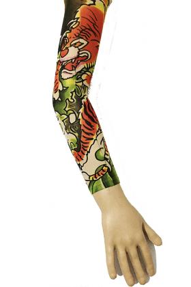 Giyilebilir Kol Dövmesi Çorap Dövme 3D Baskılı Kol Bacak Dövme 2 Adet Model 35