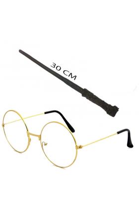 Harry Potter Asası 30 cm ve Harry Potter Gözlüğü Seti
