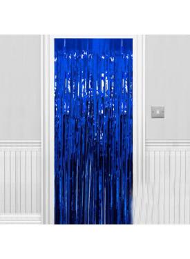 Işıltılı Duvar ve Kapı Perdesi Saks Mavisi 90x200 cm