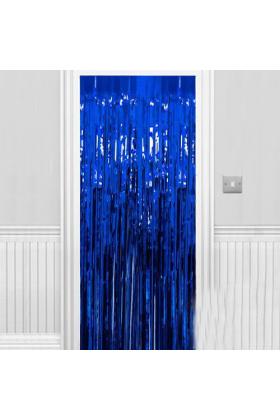 Işıltılı Duvar ve Kapı Perdesi Saks Mavisi 90x200 cm