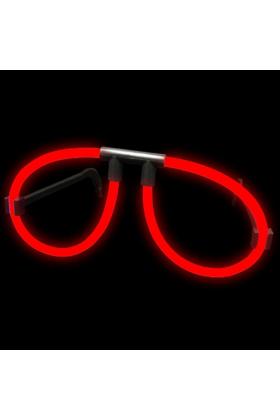 Karanlıkta Parlayan Fosforlu Glow Stick Gözlük Fosforlu Gözlük Kırmızı Renk