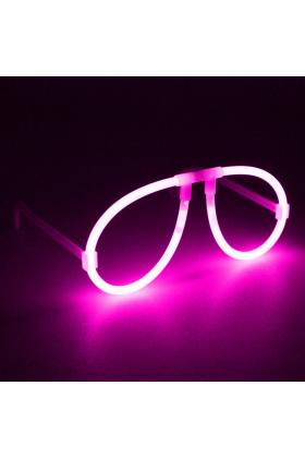 Karanlıkta Parlayan Fosforlu Glow Stick Gözlük Fosforlu Gözlük Pembe Renk