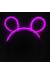 Karanlıkta Parlayan Fosforlu Glow Stick Taç Tavşan Kulağı Tacı Pembe Renk
