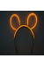 Karanlıkta Parlayan Fosforlu Glow Stick Taç Tavşan Kulağı Tacı Turuncu Renk