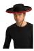 Kırmızı Ponponlu Siyah Renk Yetişkin İspanyol Şapkası
