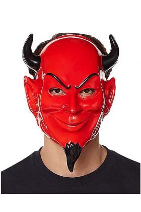 Kırmızı Renk Plastik Rubie&#39;s Costume Devil Mask Şeytan Maskesi 20x30 cm