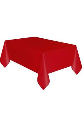 Kırmızı Renk Plastik Masa Örtüsü 120x180 cm
