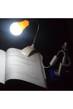 Kitap Okuma Lambası - Ledli Masa Lambası - Usbli Düğmeli Gece Lambası