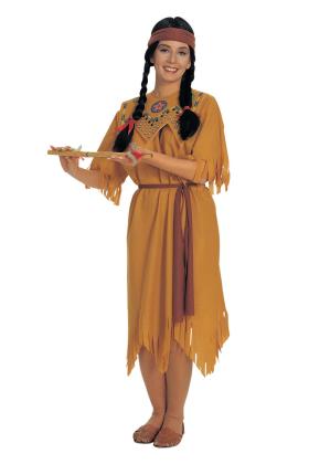 Kızılderili Prensesi Kostümü - Pocahantas Kostümü - Hintli Bayan Kostümü Yetişkin Boy