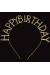 Kristal Taşlı Altın Renk Happy Birthday Doğum Günü Tacı 16x17 cm
