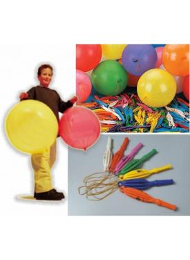 Lastikli Basket Balon Punch Balon Karışık Renk 50 Adet