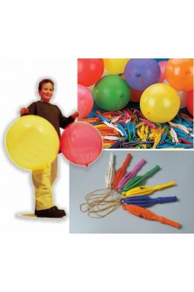 Lastikli Basket Balon Punch Balon Karışık Renk 50 Adet
