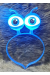 Led Işıklı & Pilli 3 Farklı Modda Yanan Uzaylı Göz Parti Tacı Mavi Renk 18x12 cm
