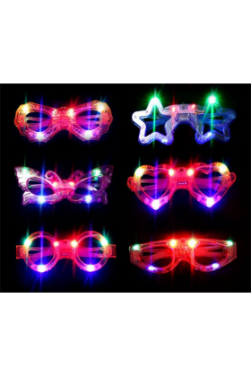 Led Işıklı Karışık 6 Model Yanar Söner Parti Gözlüğü 6 Adet